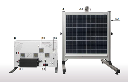 Trainer fotovoltaico computerizzato collegato alla rete
